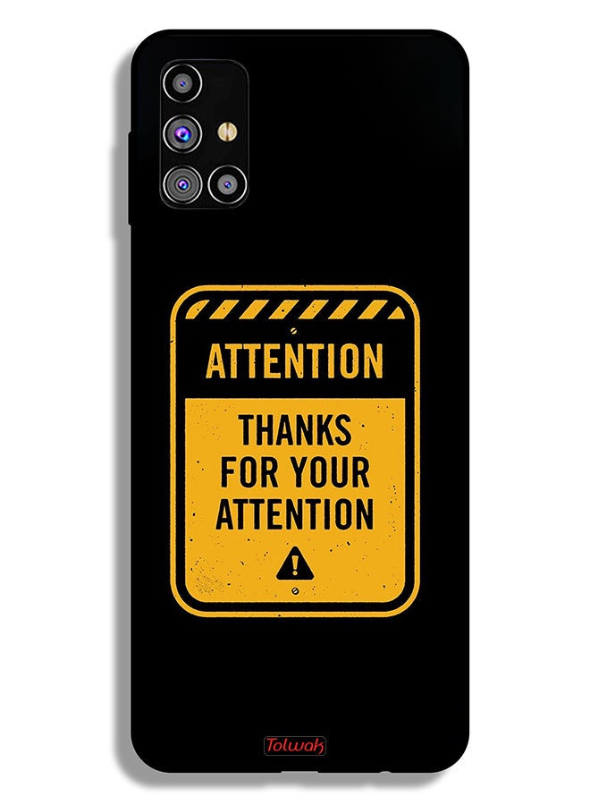 Tolwak Samsung Galaxy M31s Protective Case Cover Thanks For Attention - Image 2