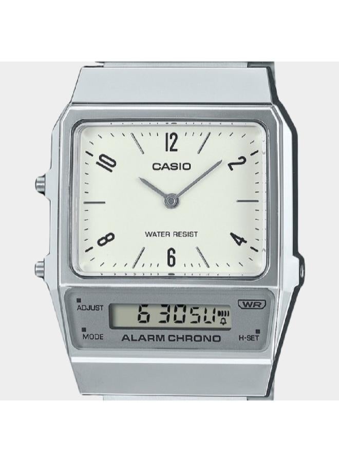 كاسيو ساعة AQ-800E-7A2DF من الفولاذ المقاوم للصدأ، تناظرية ورقمية - Image 3