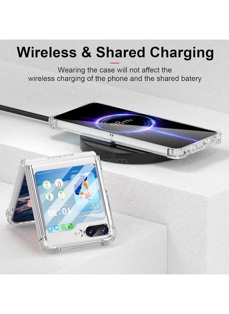 إيف حافظة Samsung Galaxy Z Flip6 - حماية كاملة [رفيعة] [مقاومة للصدمات] غطاء حماية من السيليكون الناعم المصنوع من مادة TPU المرنة لهاتف Samsung Galaxy Z Flip 6 5G - حافظة ممتصة للصدمات لتحقيق أقصى قدر من المتانة والأناقة - Image 4