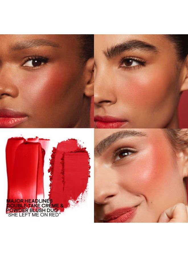 PATRICK TA Major Headlines Double-Take Crème and Powder Blush Duo - She Left Me On Red - Image 3
