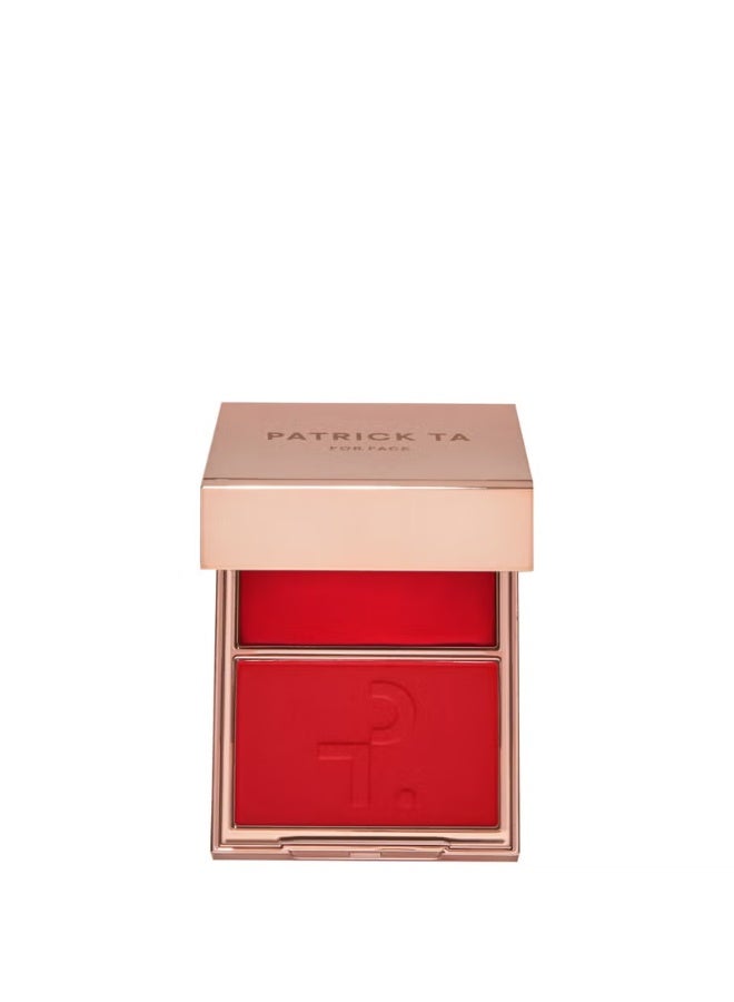 PATRICK TA Major Headlines Double-Take Crème and Powder Blush Duo - She Left Me On Red - Image 1