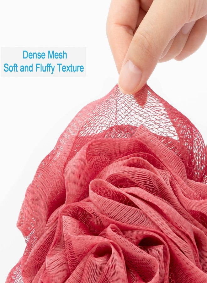 AmazerBath Loofah Sponge 60g/Piece, Exfoliating Bath Sponge Body Scrubber - Loofa Set of 4 - SunsetBerry Colors, Medium - Image 5
