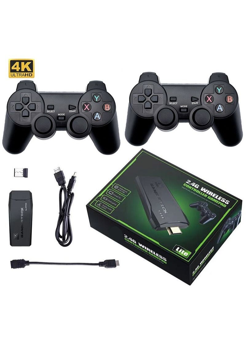 Flash Hawk - Wireless Retro Game Console,Plug and Play Video Game Stick Built in 10000+ Games,9 Classic Emulators, with Dual 2.4G Wireless Controllers(64G) - Image 1