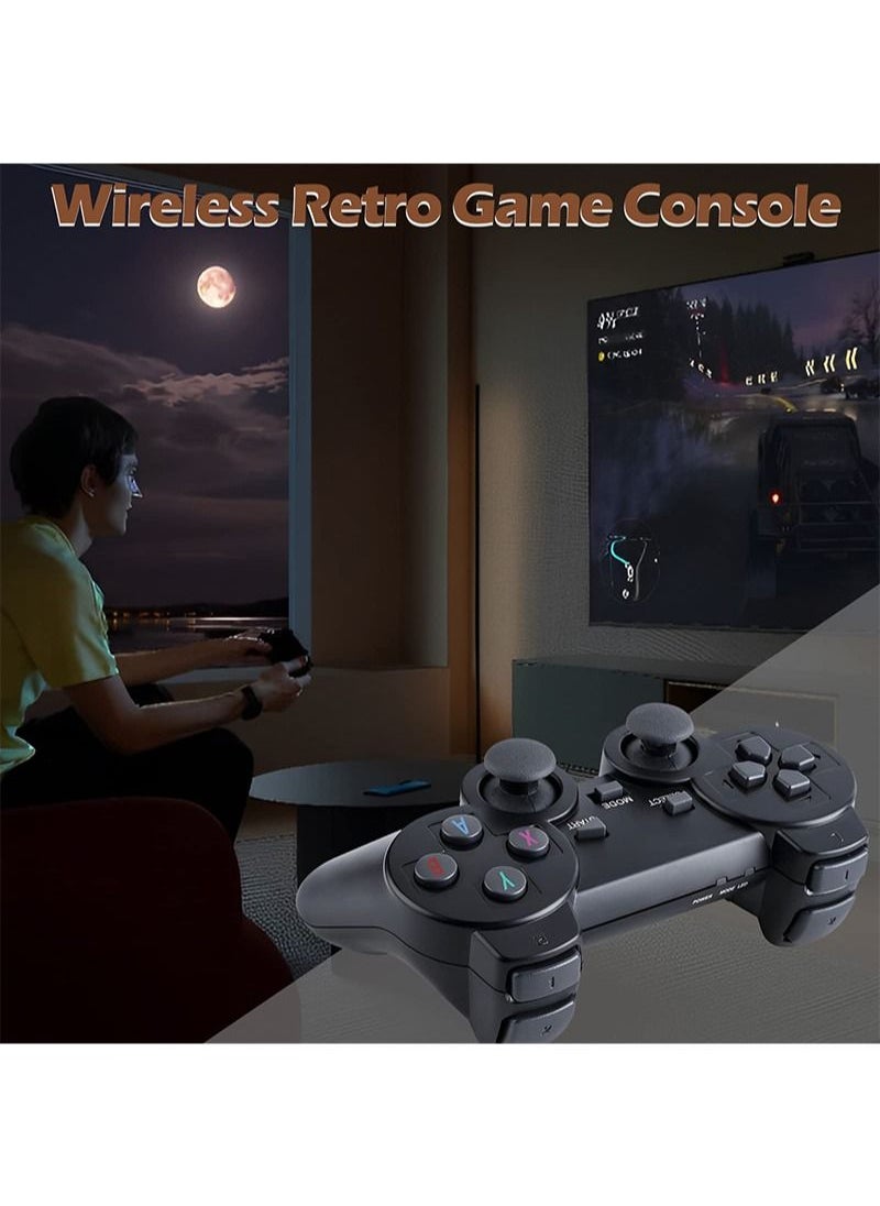 Flash Hawk - Wireless Retro Game Console,Plug and Play Video Game Stick Built in 10000+ Games,9 Classic Emulators, with Dual 2.4G Wireless Controllers(64G) - Image 1