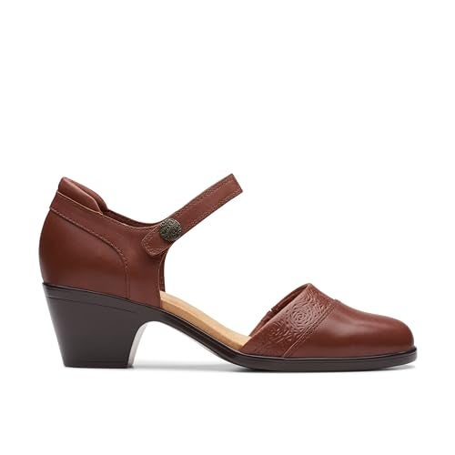 Clarks Women's Emily 2 Ketra Pump, British Tan Leather, 8.5 Wide - Image 2