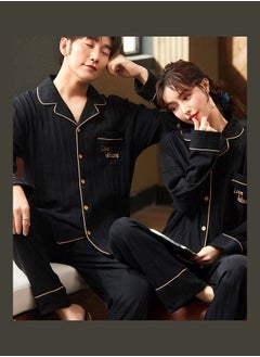 NIBEMINENT 2-Piece Striped Pyjama Set Black  - Image 3