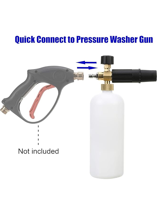 Generic High Pressure Washer Foam Cannon For Car Wash, Snow Foam Lance With 1/4 Inch Quick Connector  - Image 3