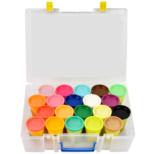 FULLCASE Case for PlayDoh Modeling Compound 20Pack Case of Colors 3Ounce CansStorage Box Organizer Container Holds 32Pack of 1Ounce Modeling Compound for Kid Party FavorsBox Only - Image 1