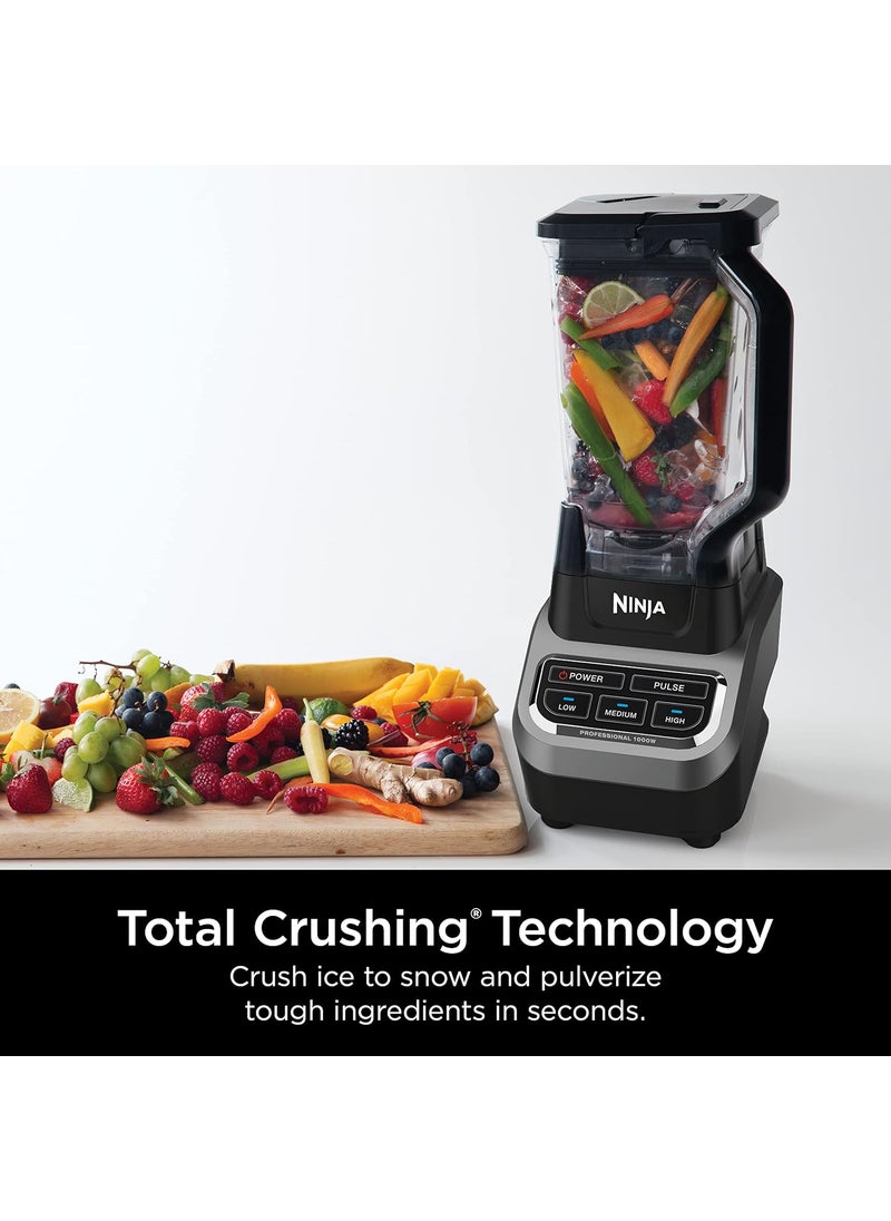 Ninja - Ninja BL610 Professional 72 Oz Countertop Blender with 1000Watt Base and Total Crushing Technology forSmoothies Ice and Frozen Fruit Black - Image 1