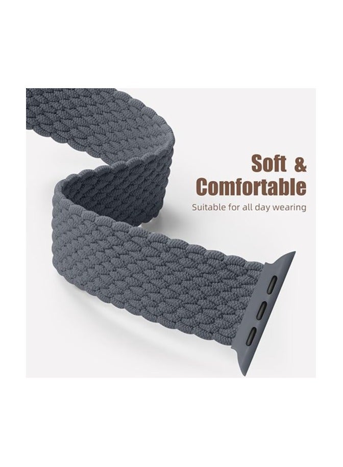 Sport Solo Loop For Apple Watch Band Ultra 49mm 46mm 45mm 44mm 42mm for Women Men,Adjustable Magnetic Stretchy Nylon Braided Wristband for iWatch Ultra 2 SE Series 10 9 8 7 6 5 4 3 2 1 - Image 4