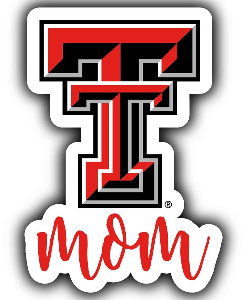 R and R Imports Texas Tech Red Raiders Proud Mom 4Inch Die Cut Decal Officially Licensed Collegiate Product