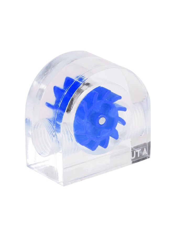 Thoraya 12 Impellers Flow Meter Indicator for PC Water Cooling System G1/4" Thread Semicircle (Blue)  - Image 1