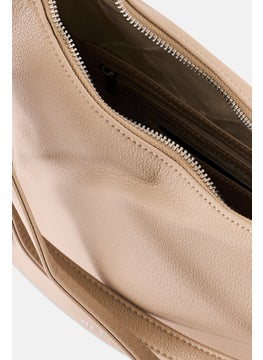 French Connection Women Brand Logo Convertible Backpack 30 H x 31 L x 7 W cm, Beige  - Image 3