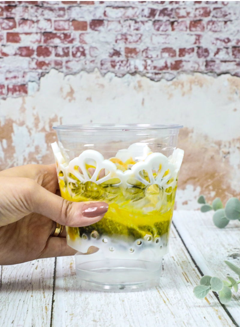 جرافيتي ريزن قالب سيليكون حامل أكواب شكل دانتيل لصب الريزن و الأعمال الفنية - Image 4