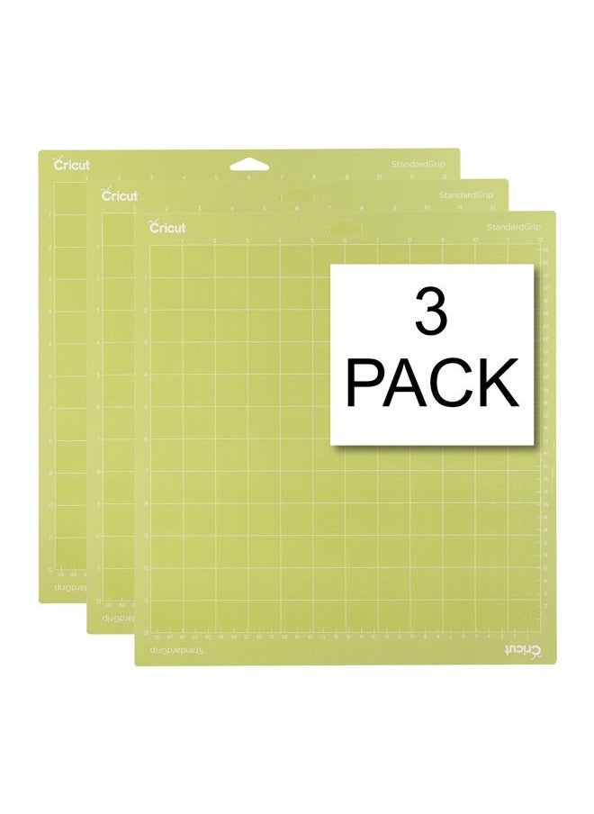 Cricut StandardGrip Machine Mats 12in x 12in, Reusable Cutting Mats for Crafts with Protective Film, Use with Cardstock, Iron On, Vinyl and More, Compatible with Cricut Explore & Maker (3 Count)  - Image 1
