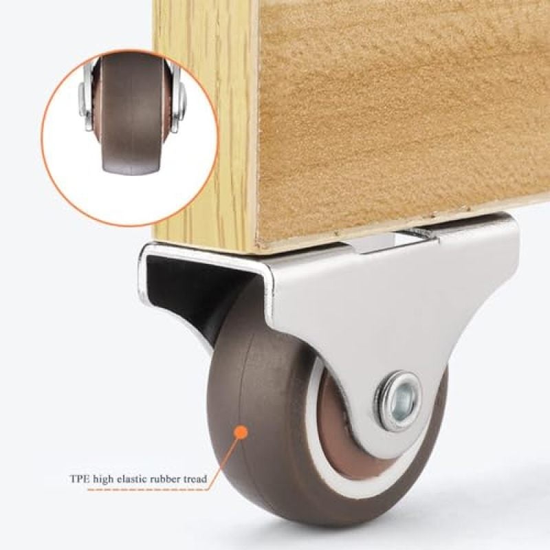 Swivel Casters 41mm Low Profile Steel Plate - Silent Smooth Rolling Furniture Casters for Home Office School Shop Floor-safe Mobility - Image 3