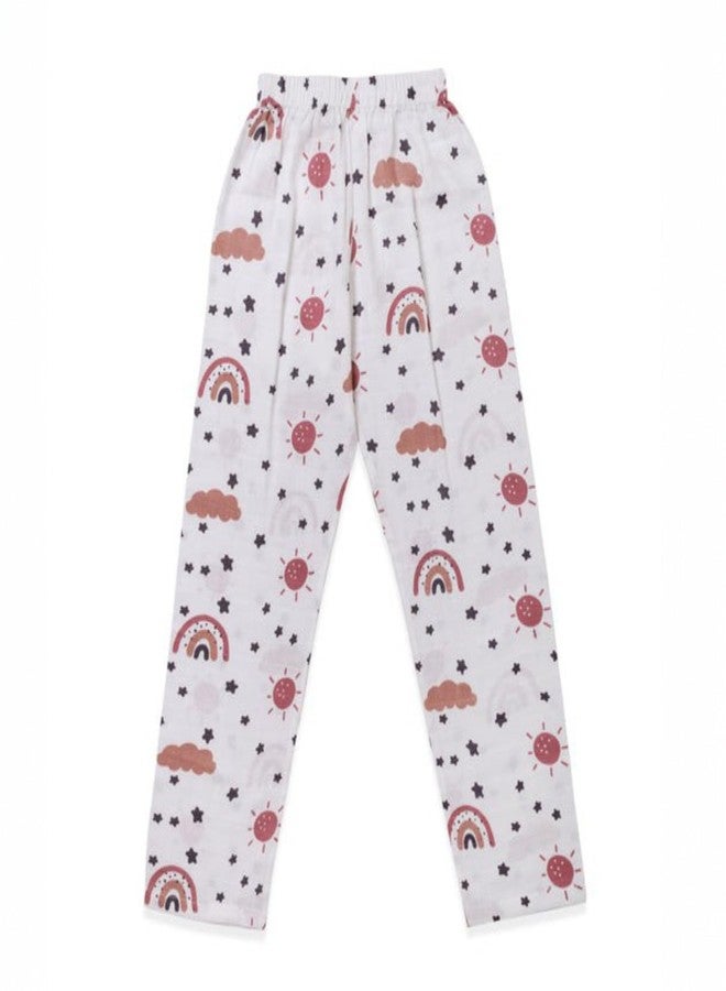 Fabrify Baby and Kids Cotton Printed Pyjama Set, Unisex Nightwear, Full Sleeve, Regular Fit, Trendy Nightsuit for Boys and Girls (Rainbow Dreams) (7-8 Y) - Image 4
