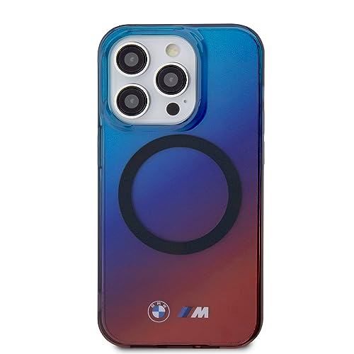 CG MOBILE BMW Phone Case [Official Licensed] M Collection Mag-Safe Compatible with A Printed Logo | Gradient Protective Case Designed for iPhone 15 Pro Max (6.7-Inch) - Blue/Red - Image 3