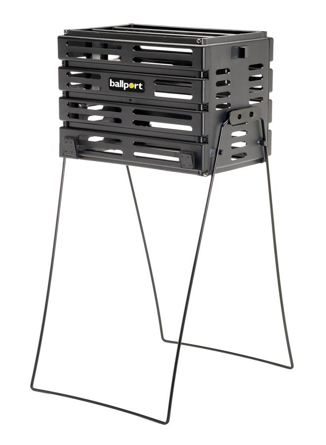 Tourna Ballport Tennis Ball Hopper Holds 80 Balls Durable and Lightweight - Black - Image 1