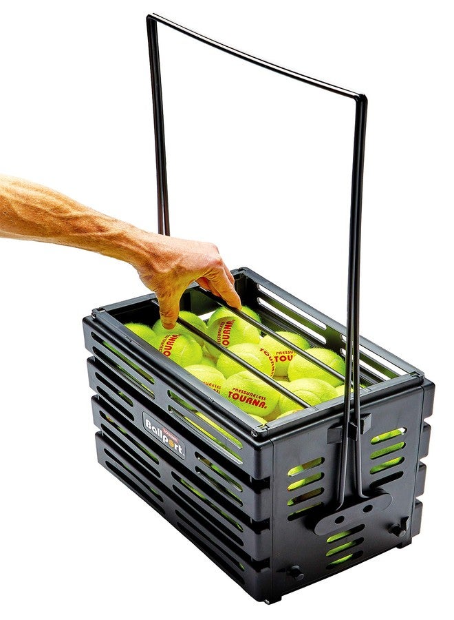 Tourna Ballport Tennis Ball Hopper Holds 80 Balls Durable and Lightweight - Black - Image 5