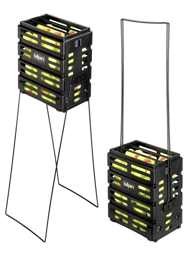 Tourna Ballport Tennis Ball Hopper Holds 80 Balls Durable and Lightweight - Black - Image 3