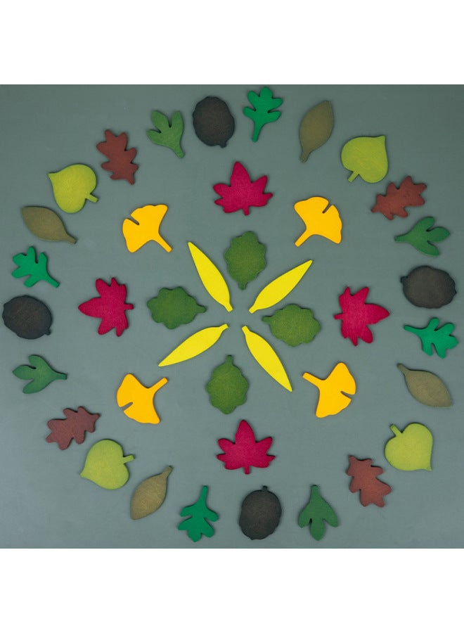 Color Building Blocks Leaves Puzzle Plant Three-dimensional Puzzle Cognitive Baby Training Concentration Wooden Toys-Color:W-wooden Autumn Leaves - Image 4