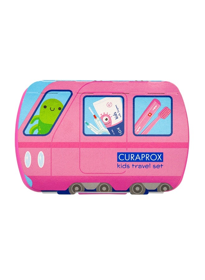Curaprox Kids Travel Set Pink - Image 1
