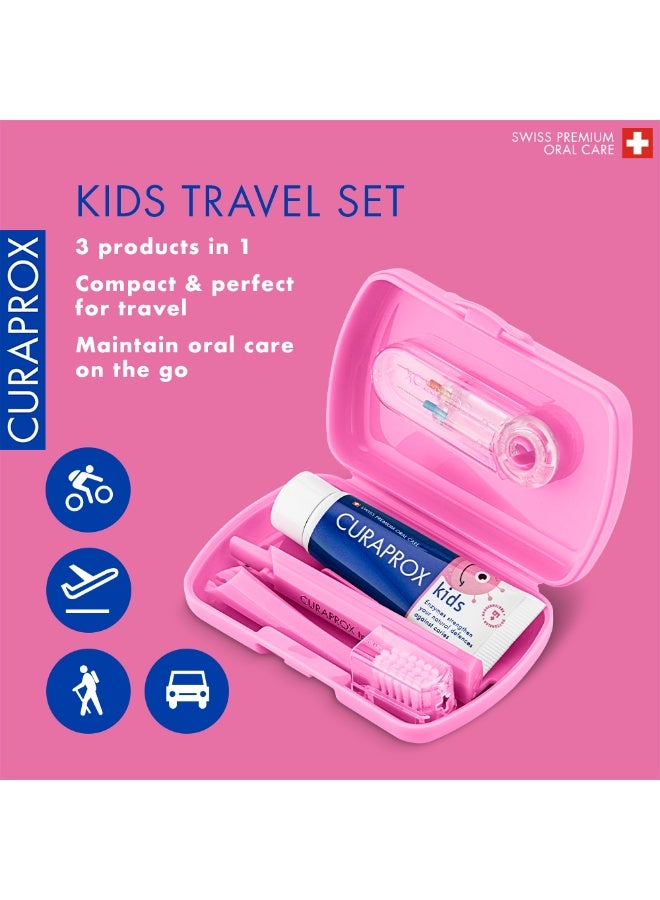 Curaprox Kids Travel Set Pink - Image 2