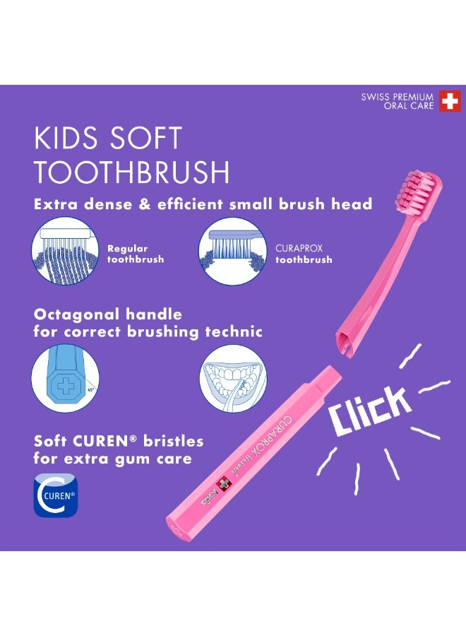 Curaprox Kids Travel Set Pink - Image 3