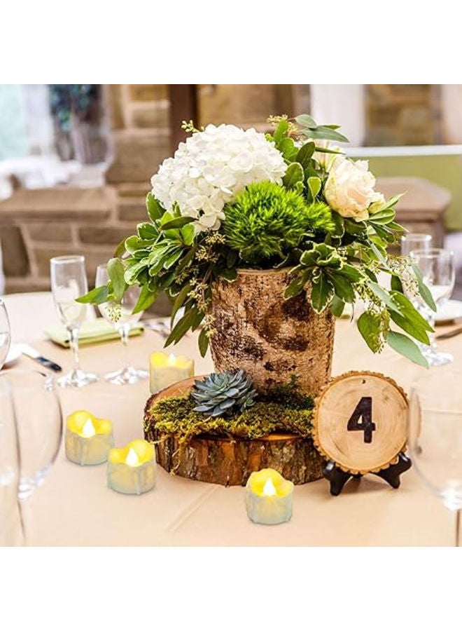 24 Pack LED Timer Tea Lights Battery Operated Flameless Flickering Electric Timer Candles - Image 3