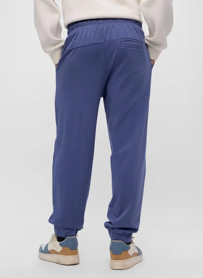 The Souled Store  Men Blue Embossed Detail Oversized Joggers for Men | Best Price UAE