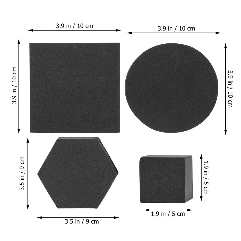 4 Pcs Foam Geometry Cube Photography Props For Jewelry Makeup And Crafts Compact Decorative Photo Props Lightweight Easy To Carry 5x5x5cm Black - Image 3