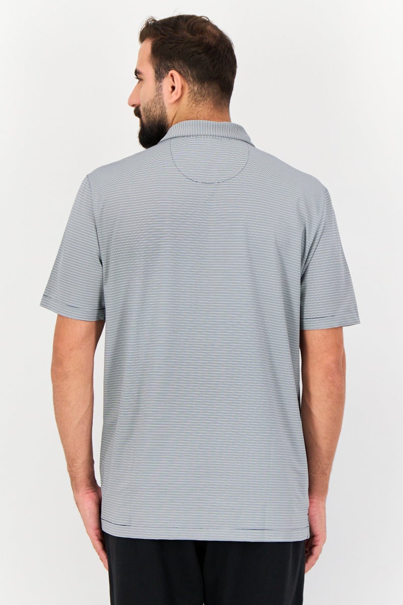 Greg Norman Men Sportswear Fit Short Sleeves Outdoor Polo Shirt, Multicolor  - Image 2