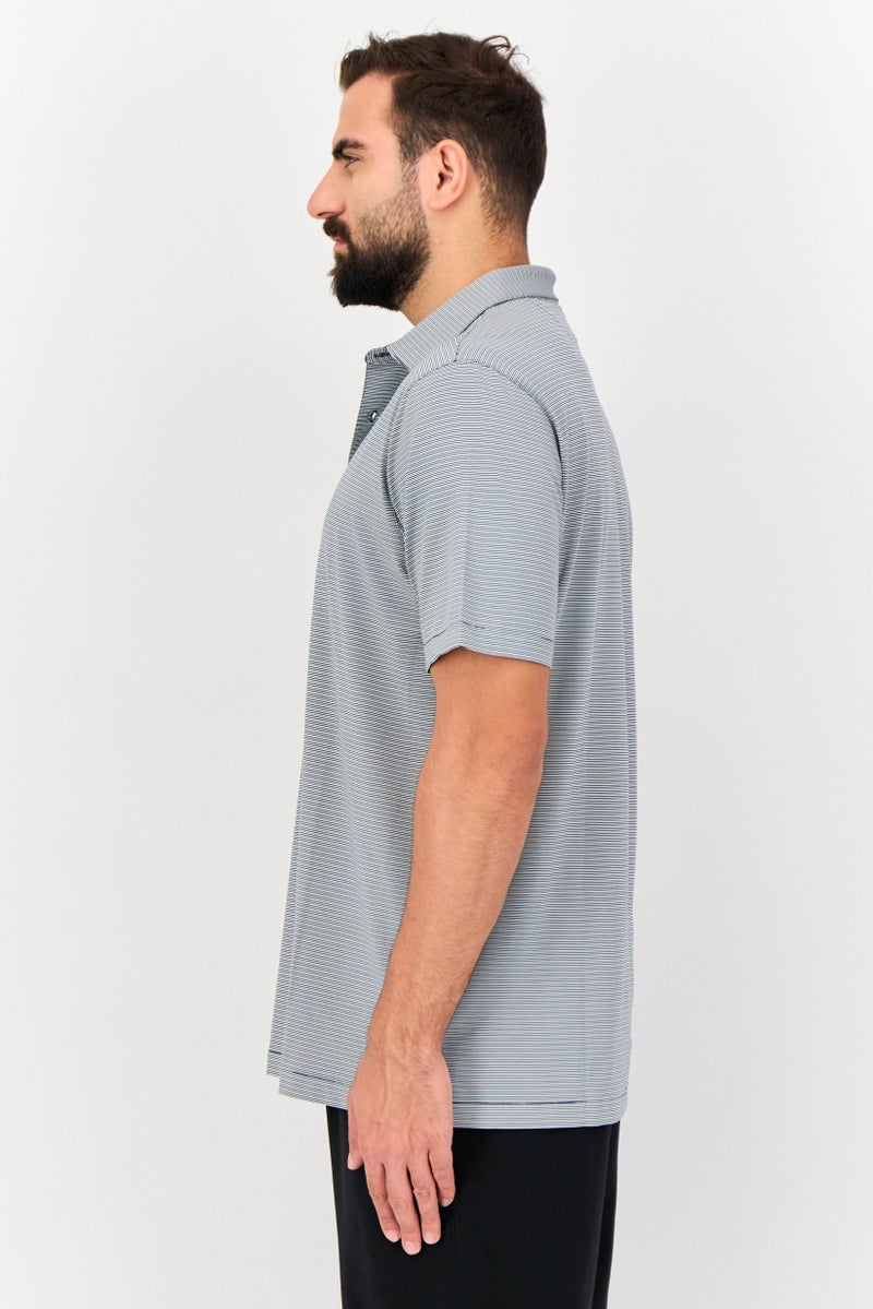 Greg Norman Men Sportswear Fit Short Sleeves Outdoor Polo Shirt, Multicolor  - Image 3