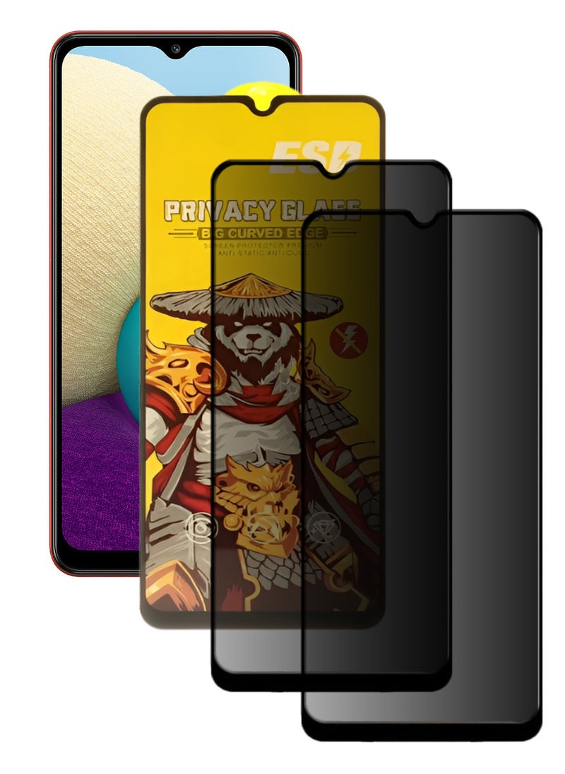 ESD 2 Pieces Tempered Dustproof Glass Screen Protector Compatible For Samsung Galaxy A02 - Image 1