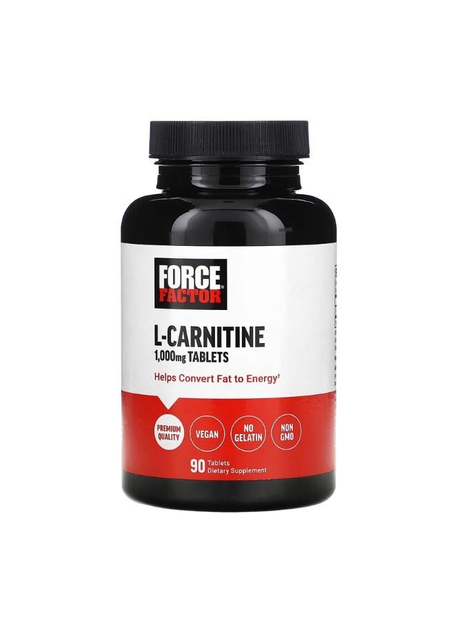 Force Factor L Carnitine 1000 mg 90 Tablets - Image 1