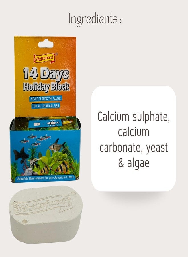 Hallofeed Fisher Men Hallofeed 14 Days Holiday Block Fish Food for All Tropical Aquarium Fish | Automatic Slow Release Feeding Block | All Life Stages | Pack of 2 - Image 3