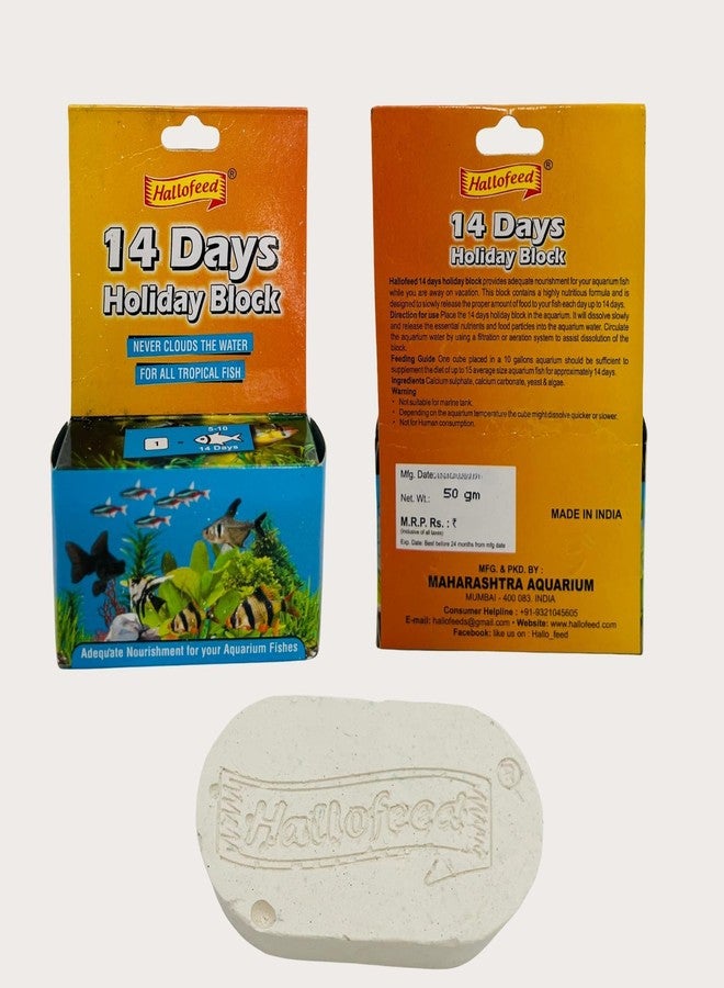 Hallofeed Fisher Men Hallofeed 14 Days Holiday Block Fish Food for All Tropical Aquarium Fish | Automatic Slow Release Feeding Block | All Life Stages | Pack of 2 - Image 5