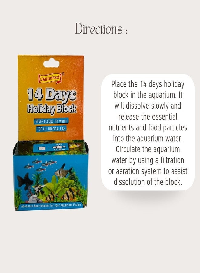 Hallofeed Fisher Men Hallofeed 14 Days Holiday Block Fish Food for All Tropical Aquarium Fish | Automatic Slow Release Feeding Block | All Life Stages | Pack of 2 - Image 2