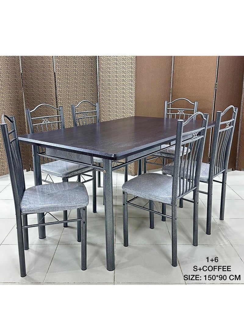 Living طقم طاولة طعام تكفي 6 أشخاص 150*75*90 سم  - Image 1
