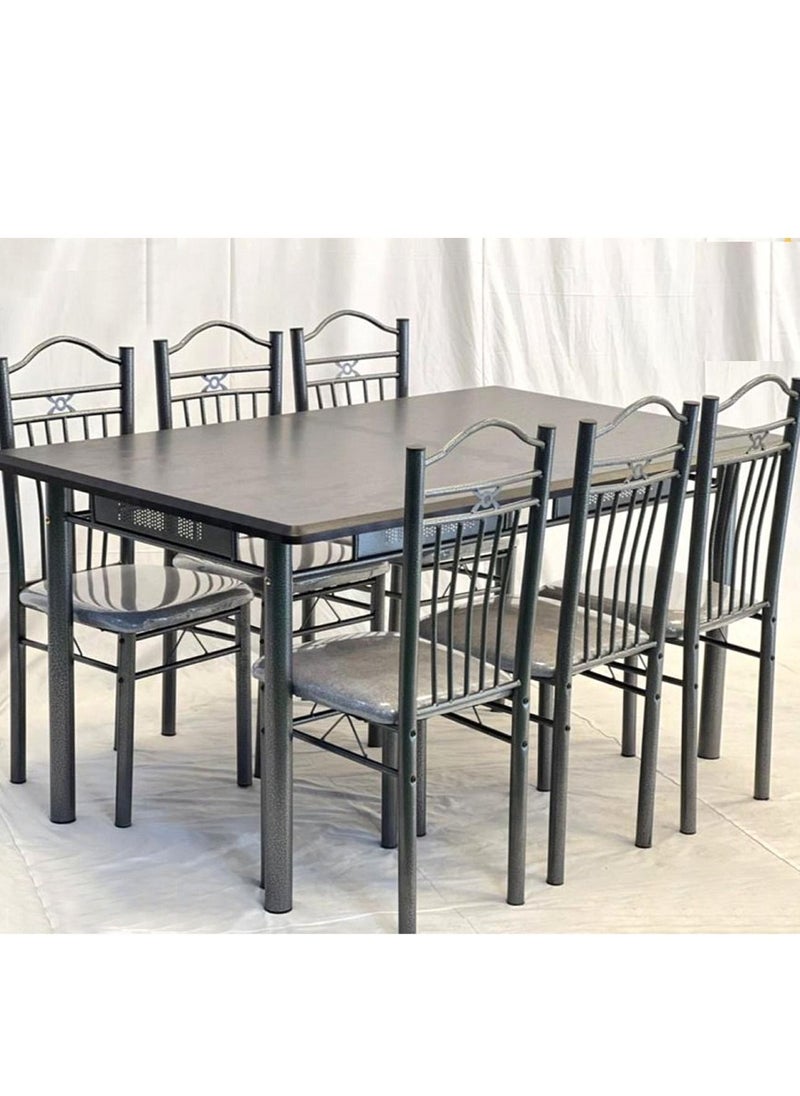 Living طقم طاولة طعام تكفي 6 أشخاص 150*75*90 سم  - Image 3