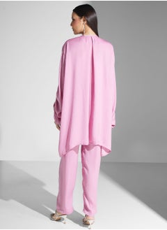 hayas closet Embellished Rushed Sleeve Shirt & Pant Set  - Image 2