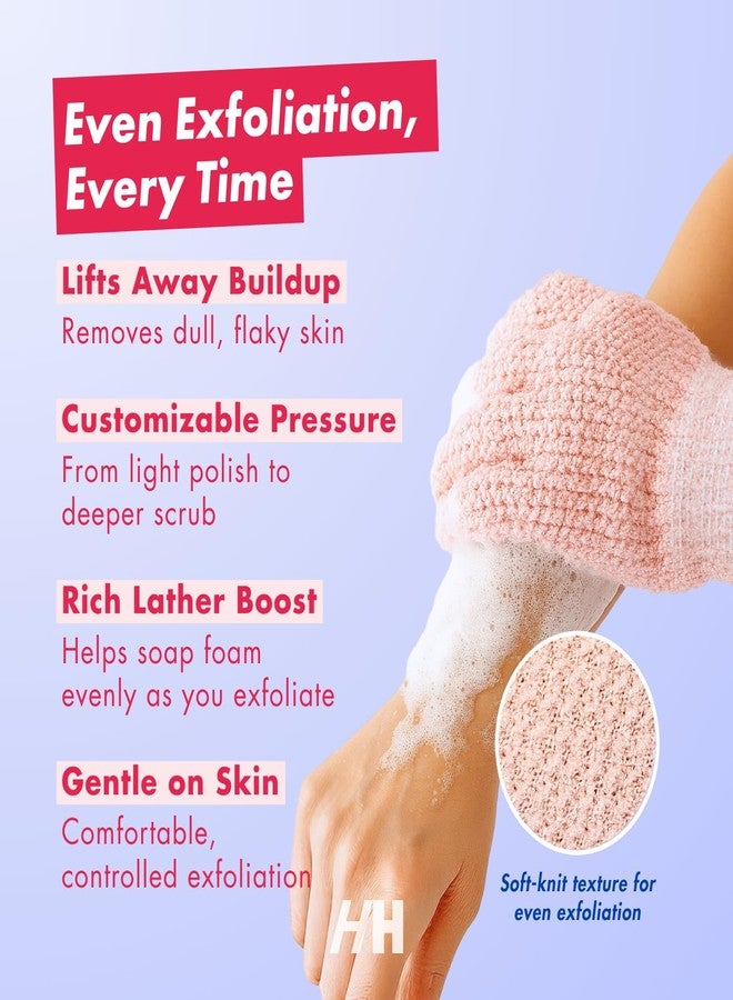Handmade Heroes Tough Love Exfoliating Gloves - 2pc Reusable Body Scrub Washcloth Mitt for Shower, Bath & Spa, Dead Skin Remover, Ingrown Hair & Self-Tan Exfoliator, Shower Accessories for Smooth Skin - Image 3