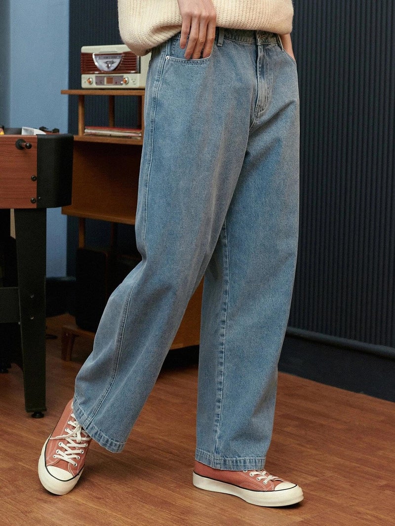 KOTTY Men's Regular Mid Rise Light Blue Jeans - Image 3