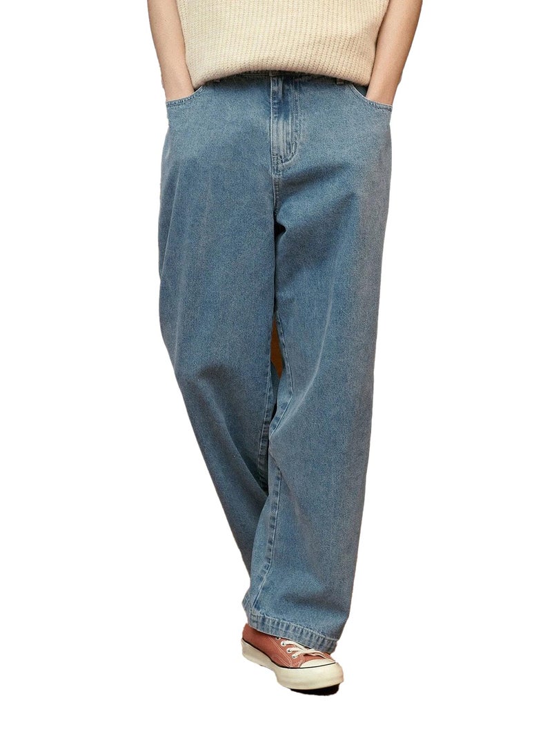 KOTTY Men's Regular Mid Rise Light Blue Jeans - Image 1