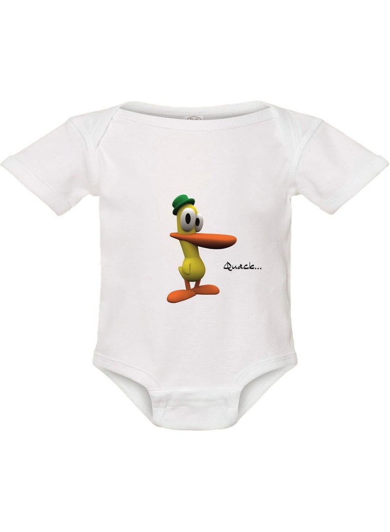 Pikkaboo Duck Baby Bodysuit Onesie, 0-3 months - Image 1