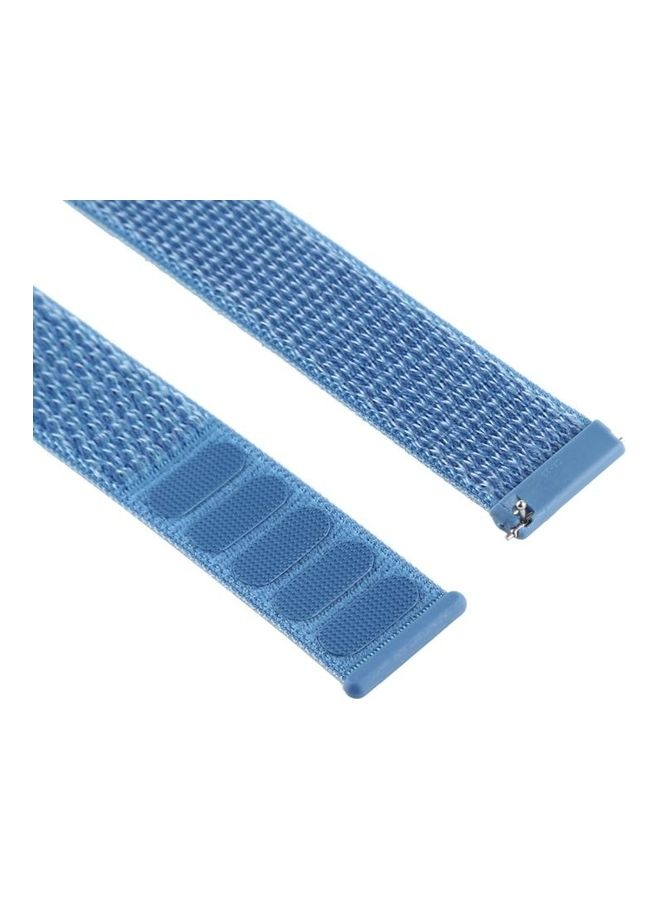 BGM Nylon Watchband with Hook And Loop Fastener For Fitbit Versa / 2 Blue - Image 4