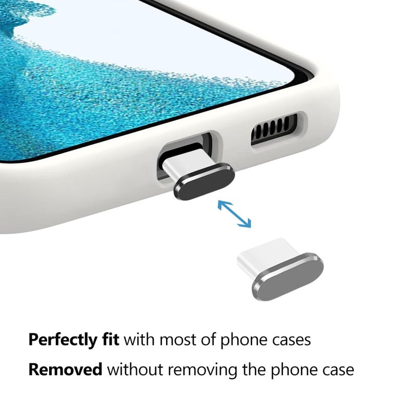 Limvory Usb C Dust Plug, 4 Pack Type C Anti Dust Plug Cover Charging Port Protector Cap With Cleaning Brush For iPhone 15 Series, Samsung Galaxy S22/S21/S20, Note 20/10, All Usb C Devices, Black - Image 5