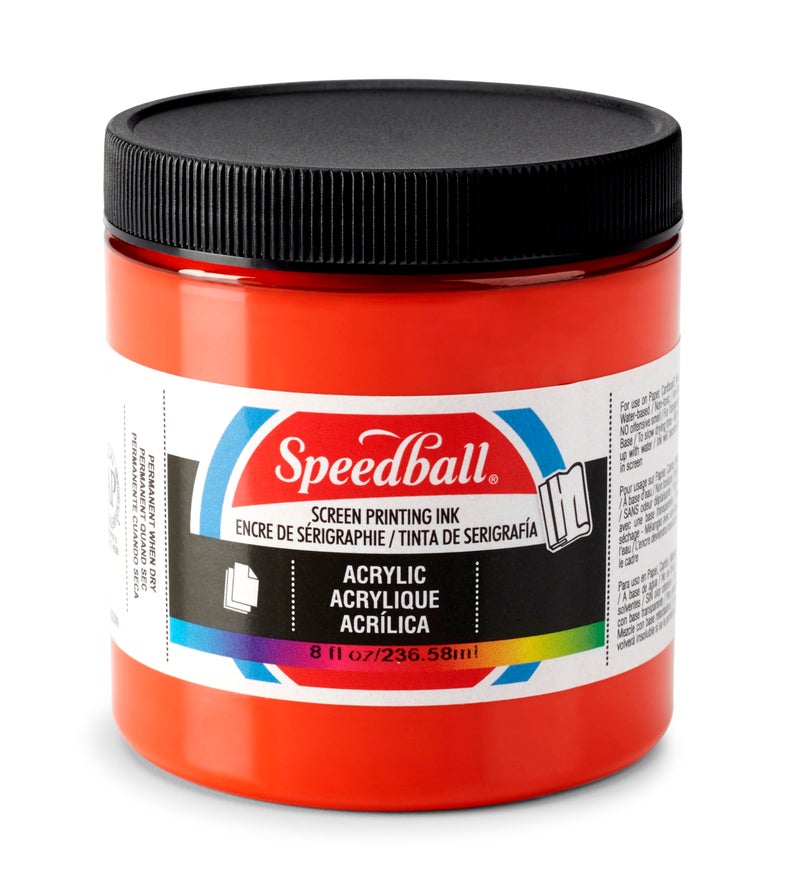 حبر طباعة الشاشة الأكريليكي Speedball 004625 8 أونصة أحمر ناري