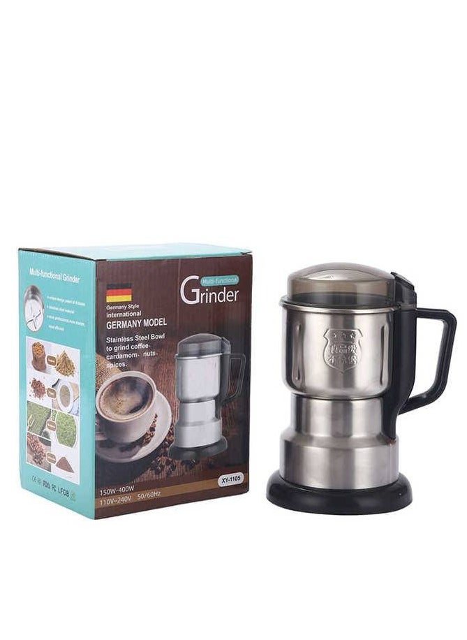 GRINDER Multi-purpose electric grinder for grinding coffee, spices, and nuts - stainless steel bowl - 400 watts - German model XY-1105  - Image 2